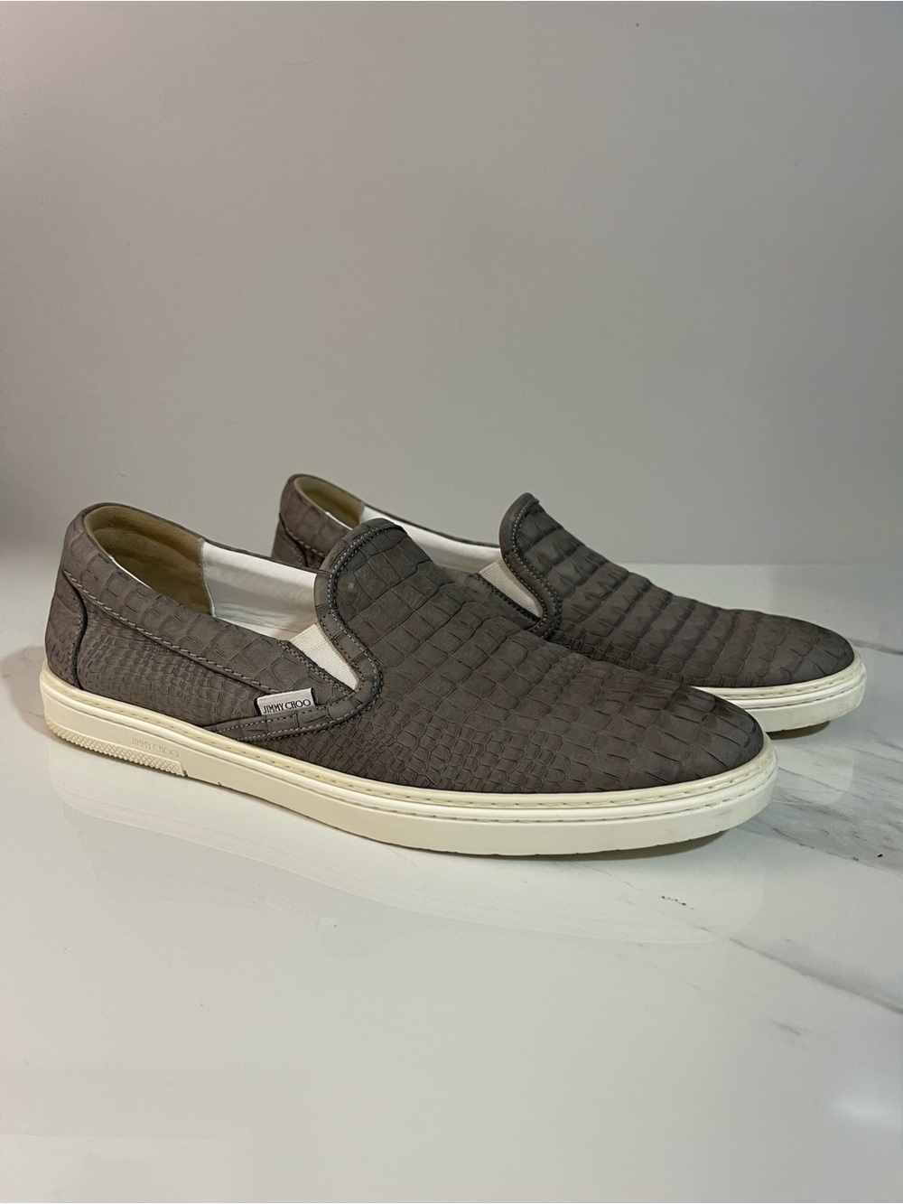 Jimmy Choo Slip-On Men’s Sneakers Gray